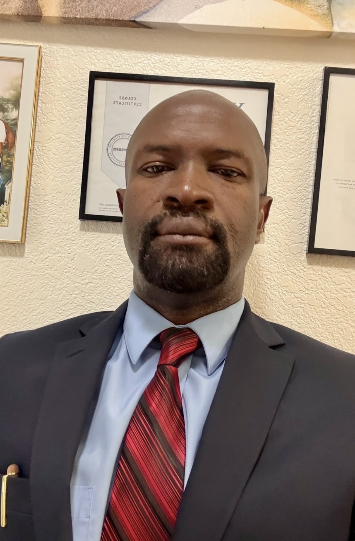 Ralph Nwobi in his law office